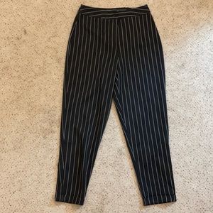 Nasty Gal black and white striped pants. US Size 4
